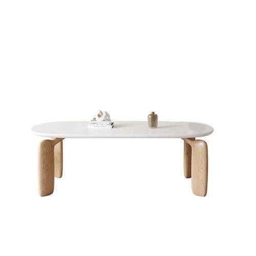 Luxurious Modern Oval Wood Dining Table for Elegant Spaces Furniture Size : 140x80x75CM 