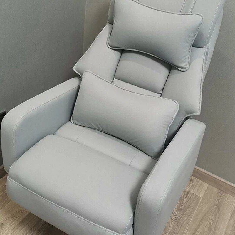 Luxury Swivel Executive Chair with Footrest and Ergonomic Design Furniture Color : Dark Gray|Light Gray|Gray-Blue|Emerald Green|Beige|Blue-Green|Orange|Ivory White|Olive-Green|Pink 