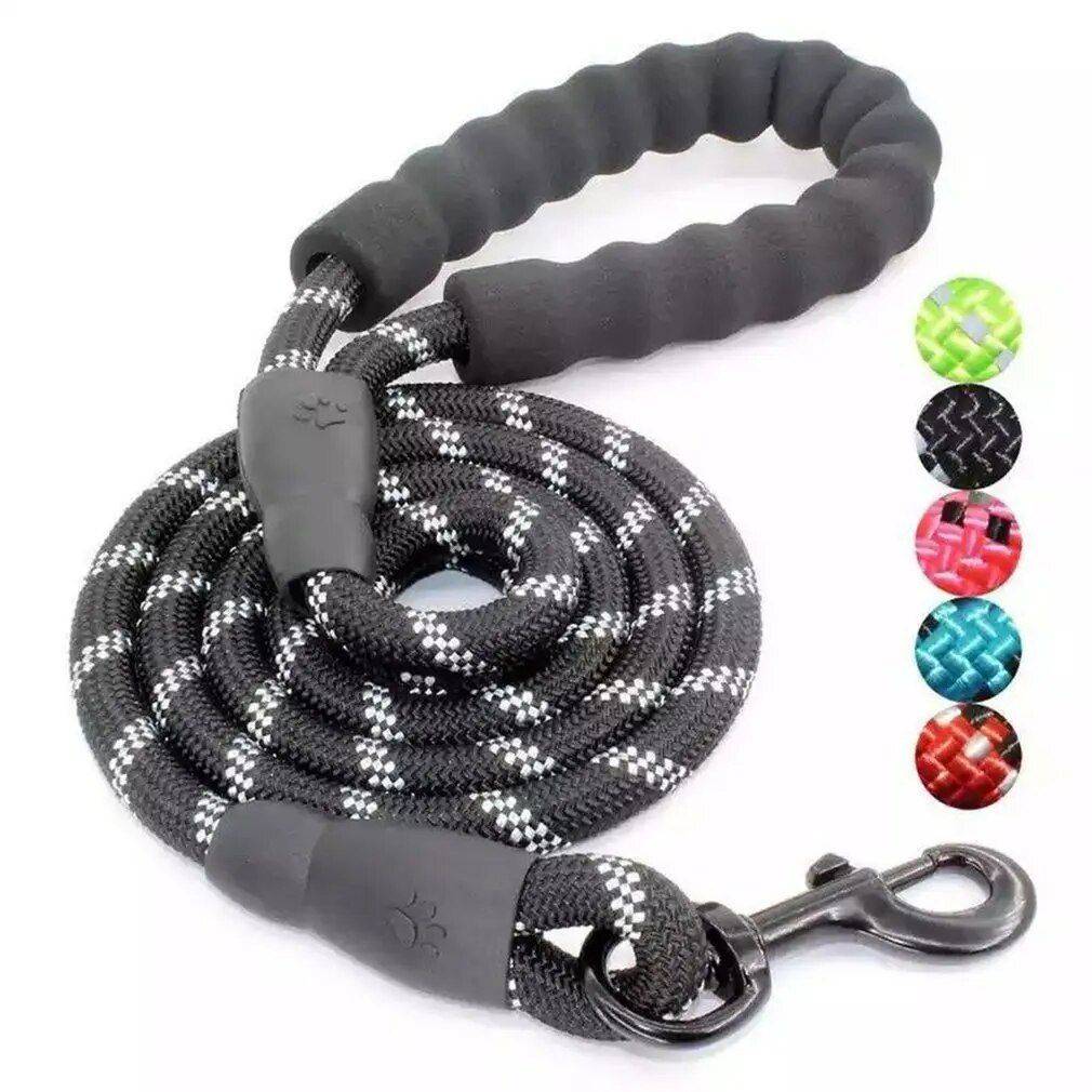 Premium Quality Nylon Reflective Leash Pet Supplies Color : Green|Dark Pink|Blue|Black|Pink|Red 